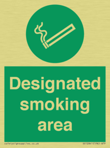 Designated smoking area